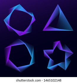 Blending wave lines with modern gradient lines.