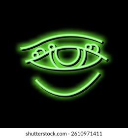 blepharitis disease, redness of eyeball neon light sign vector. blepharitis disease, redness of eyeball illustration