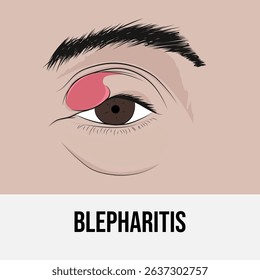 Blepharitis, inflammation of the eyelids.