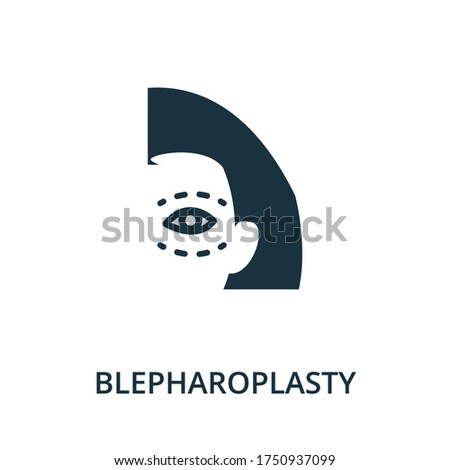 Blepharoplasty icon from plastic surgery collection. Simple line element blepharoplasty symbol for templates, web design and infographics.