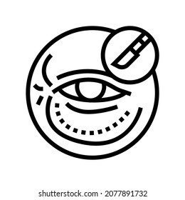 blepharoplasty surgery line icon vector. blepharoplasty surgery sign. isolated contour symbol black illustration