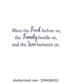 bless the food before us wall decal sticker