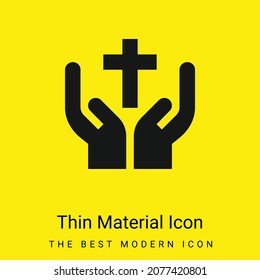 Bless minimal bright yellow material icon