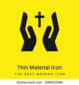 Icono de material amarillo brillante mínimo
