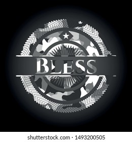 Bless on grey camouflage pattern