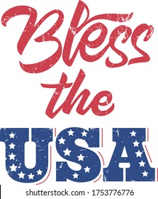 Bless the USA quote. American flag