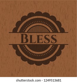 Bless wooden emblem