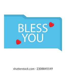 Bless you Icon in Flat Style 