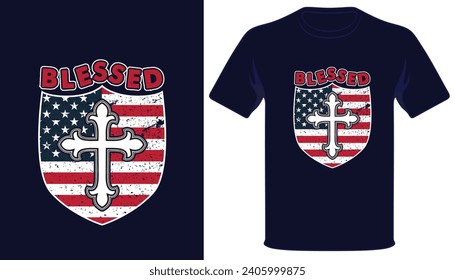 Blessed christian t shirt design