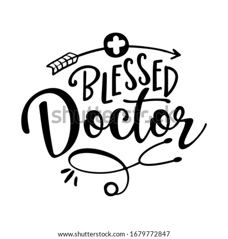 Blessed doctor - STOP coronavirus, doctor t-shirt. Nursing, doctor, practitioner, nurse practitioner t shirt design template, speech bubble design.