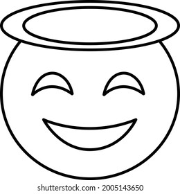 Blessed Emoji Vector icon that can easily modify or edit