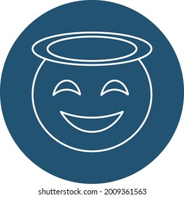 Blessed Emoji Vector icon that can easily modify or edit

