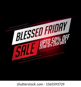 Blessed Friday Sale Vector Template - Vector