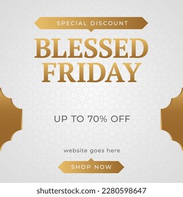 Blessed Friday Social Media Post Template Sale Banner Design