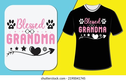 Blessed grandma, grandparent's day t-shirt design