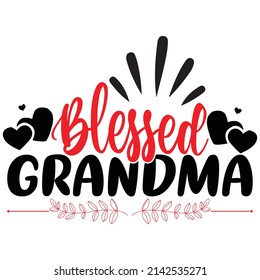 blessed grandma t-shirt design vector file.