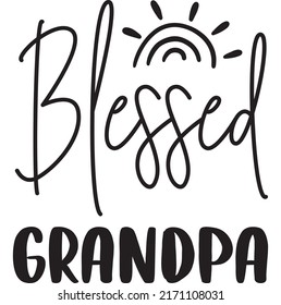 Blessed Grandpa t-shirt design vector file