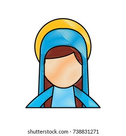 blessed holy virgin mary christmas celebration icon