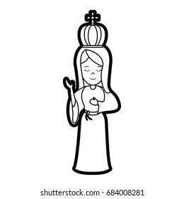 blessed holy virgin mary icon