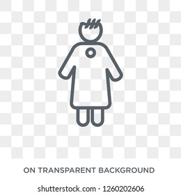 blessed human icon. Trendy flat vector blessed human icon on transparent background from Feelings collection. High quality filled blessed human symbol use for web and mobile