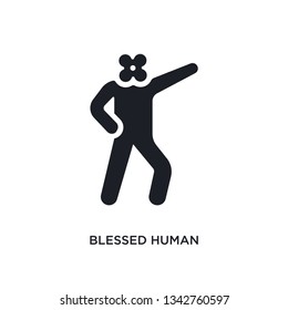 blessed human isolated icon. simple element illustration from feelings concept icons. 