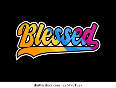 Blessed lettering typography tshirt design