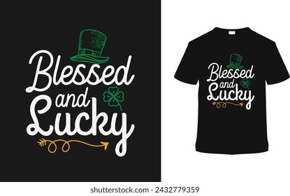 Diseño de camiseta del día de San Patricio, ropa, ilustración vectorial, plantilla gráfica, impresión a pedido, telas textiles, estilo retro, tipografía, vintage, eps 10, element, Patrick's Tee