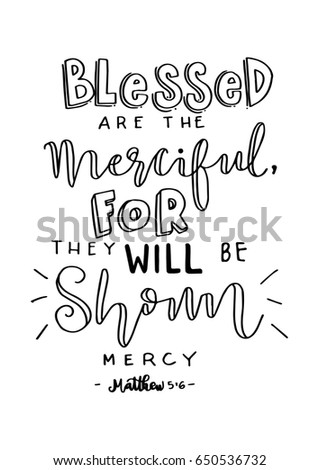 Blessed Merciful They Will Be Shown Stock Vector (Royalty Free ...