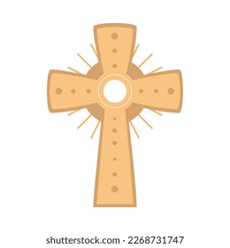 blessed monstrance communion icon isolated