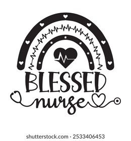 blessed nurse background inspirational positive quotes, motivational, typography, lettering design