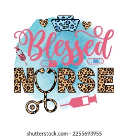 Blessed Nurse Clipart Sublimation svg