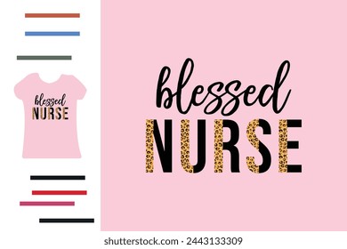 Blessed nurse t shirt design 
