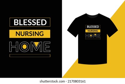 Casa de enfermería moderna plantilla de diseño de camisetas de enfermería
