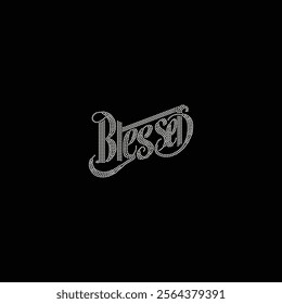 Blessed Rhinestone t-shirt design template.