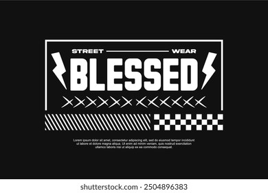 blessed streetwear template for modern design clothing