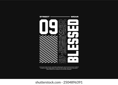 blessed streetwear template for modern design clothing