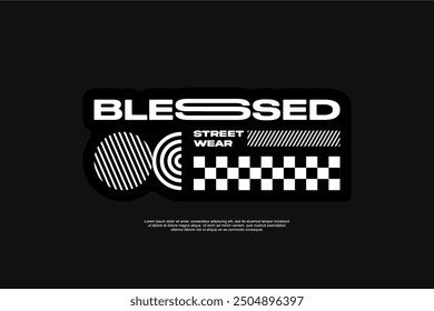 blessed streetwear template for modern design clothing