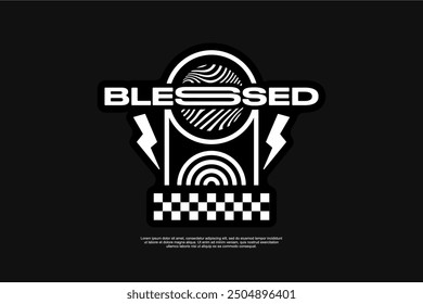 blessed streetwear template for modern design clothing