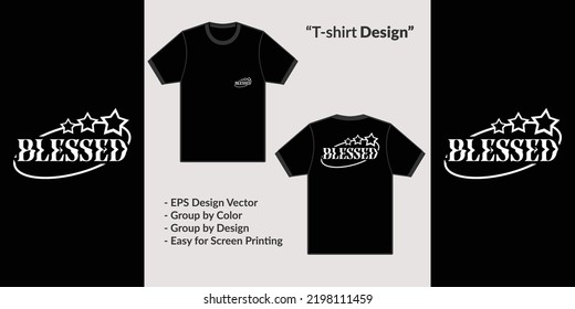 Blessed streetwear typography style, motivational quotes. to design t-shirts or merchandise