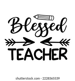 Ilustración del profesor de bendición Vector con letras dibujadas a mano sobre huellas de fondo de textura y afiches. Diseño de tiza caligráfica