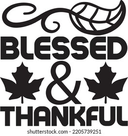 blessed and thankful vector file