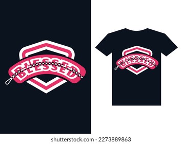 Blessed tshirt vector illustration of modern design 