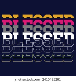 Blessed-T Shirt eye-catching Design Vector