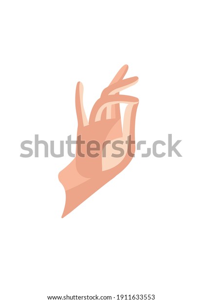 Blessing hand of Jesus Christ on white\
background. Religious gesture in flat illustration. Iconographic\
sign. God\'s blessing all\
people.