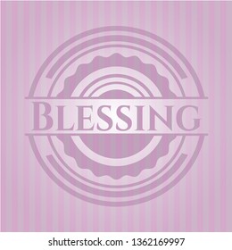 Blessing realistic pink emblem