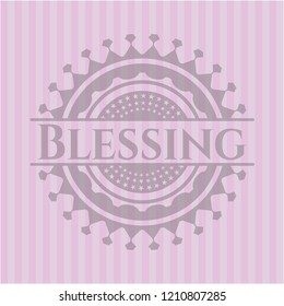 Blessing retro pink emblem