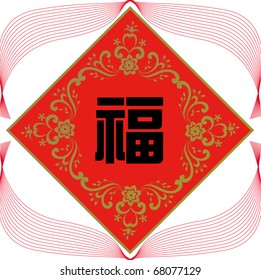 Blessing Spring festival couplets of chinese.
