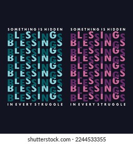 blessing text graphic typography, t shirt vector, design fashion, illustration, good for casual style