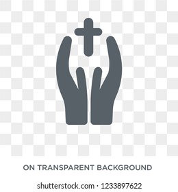 blessings icon. Trendy flat vector blessings icon on transparent background from United States of America collection. 