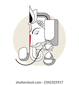 Blessings of Lord Ganesh: Artistic Illustration for Prosperity